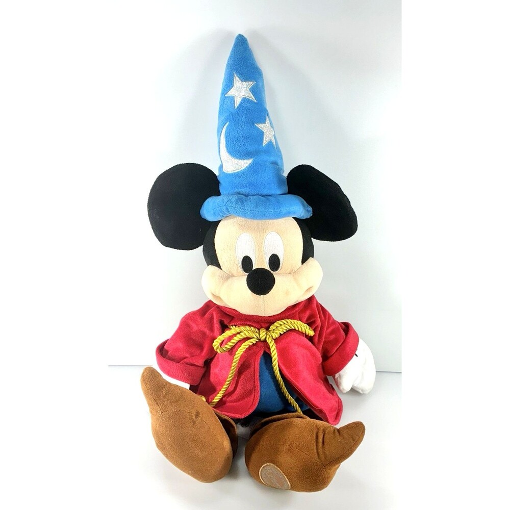 Authentic Genuine Disney Store Wizard Sorcerer Fantasia Mickey Mouse 24" Plush